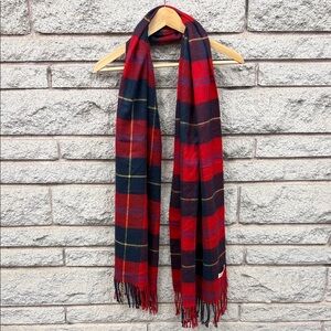 Abercrombie & Fitch Red and Black Checkered Scarf